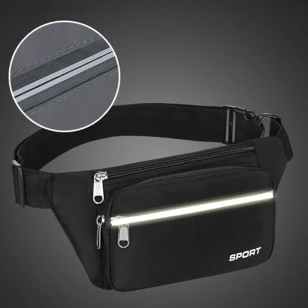 Large Capacity Running Waist Bag Anti Splash Multiple Pockets Sport Fanny Pack Business Wear-resistant Mobile Waist Bag