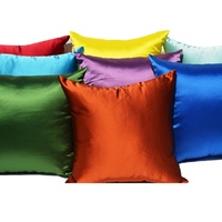 Imitated Silk Pillowcase Slip Plain Bed 100% Satin Pillow Cover 50X50 Solid Pillowcase 60x60cm Home Decor for Sofa Chair Smooth