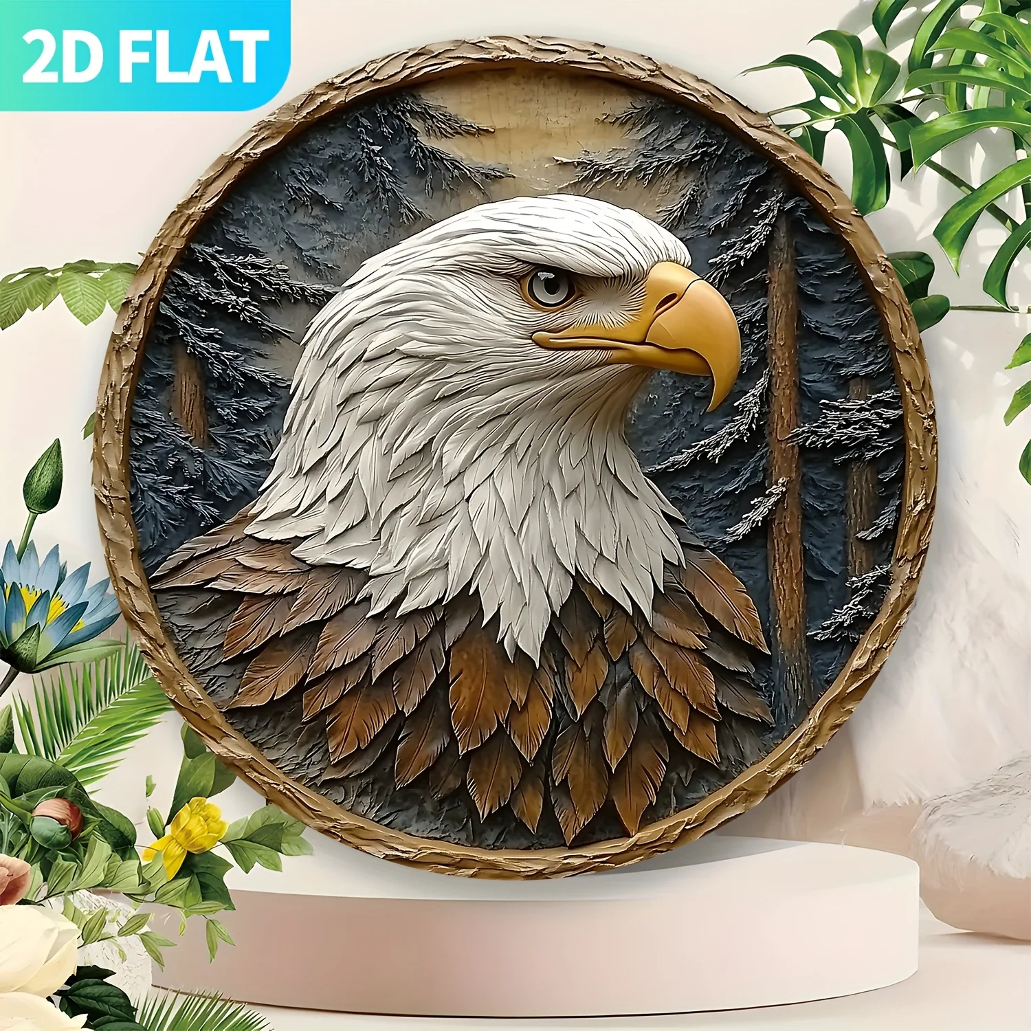 CIFBUY Retro Adler Aluminium Wandkunst Wasserdichtes Langlebiges Metallschild für Zuhause, Küche, Bauernhaus, Veranda, Gothic-Dekor