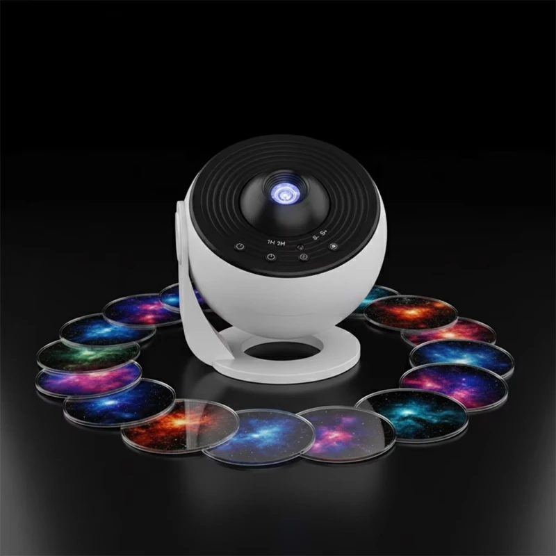 Portable star projector night light for home theater with timer