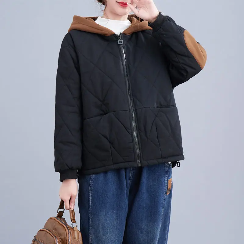 Autumn And Winter Fashion Warm Padded Jacket Loose Large Size Women Casual Light Short Coat Quilted Mujer Chaqueta Abrigos T668