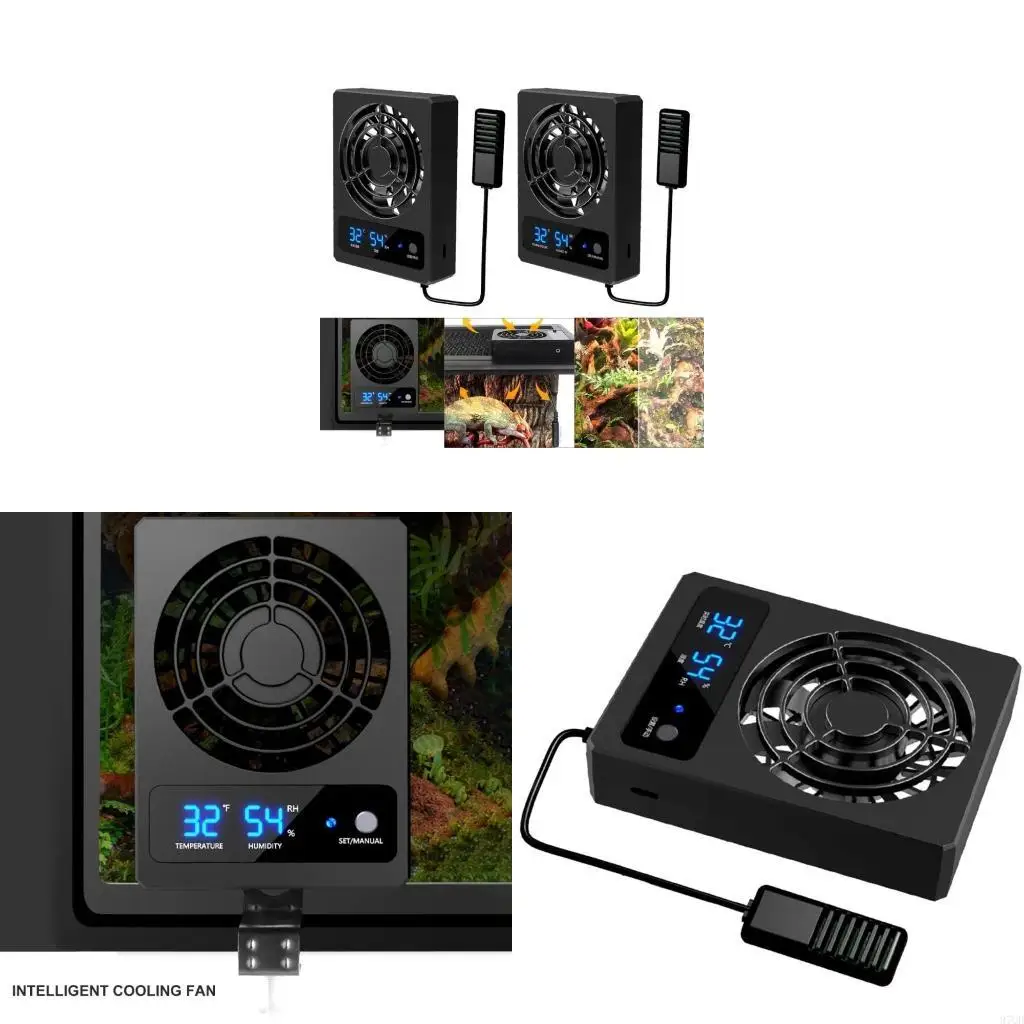 

97QD Террариумы охлаждающие вентиляторы Аквариумы Охлаждающий вентилятор Автоматический контроллер температуры