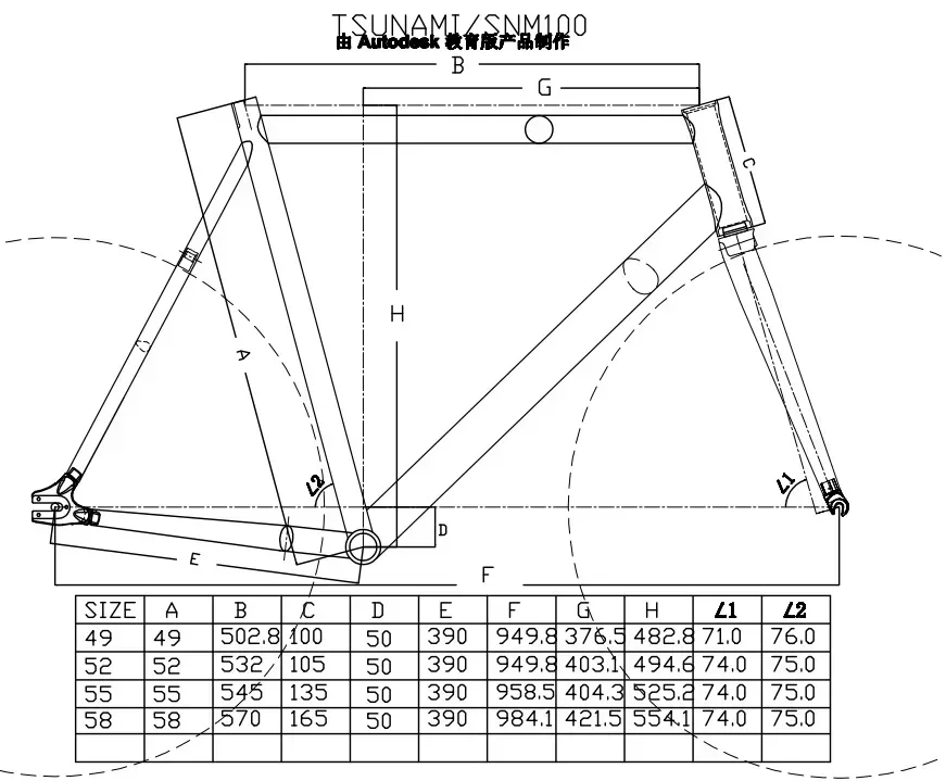 for TSUNAMI SNM100 Pioneer Fixed Gear Bicycle Frame Aluminum Material Frame