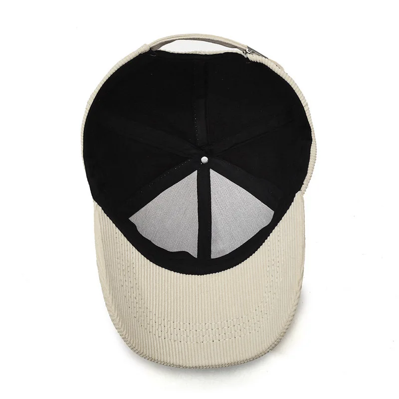 Czapka sztruksowa FS 2025 w kolorze pomarańczowo-beżowym, stylowa czapka bejsbolówka z literami dla mężczyzn, luksusowa marka, czapki damskie od projektantów, casquette homme.