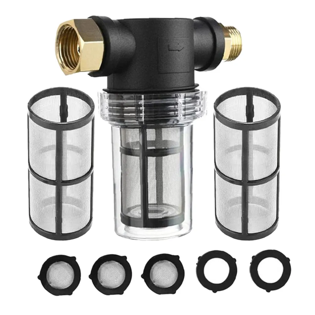 Car Wash Machine Water Filter 3 4 Inch Thread Garden Hose Connector Inline Sediment Filter for Pressure Washer Durable Material