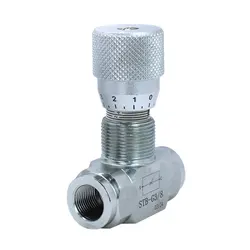 Two-way Throttle Valve STB-G1/4 G3/8 Hydraulic Valve Hydraulic Cylinder Speed Flow Regulating Valve