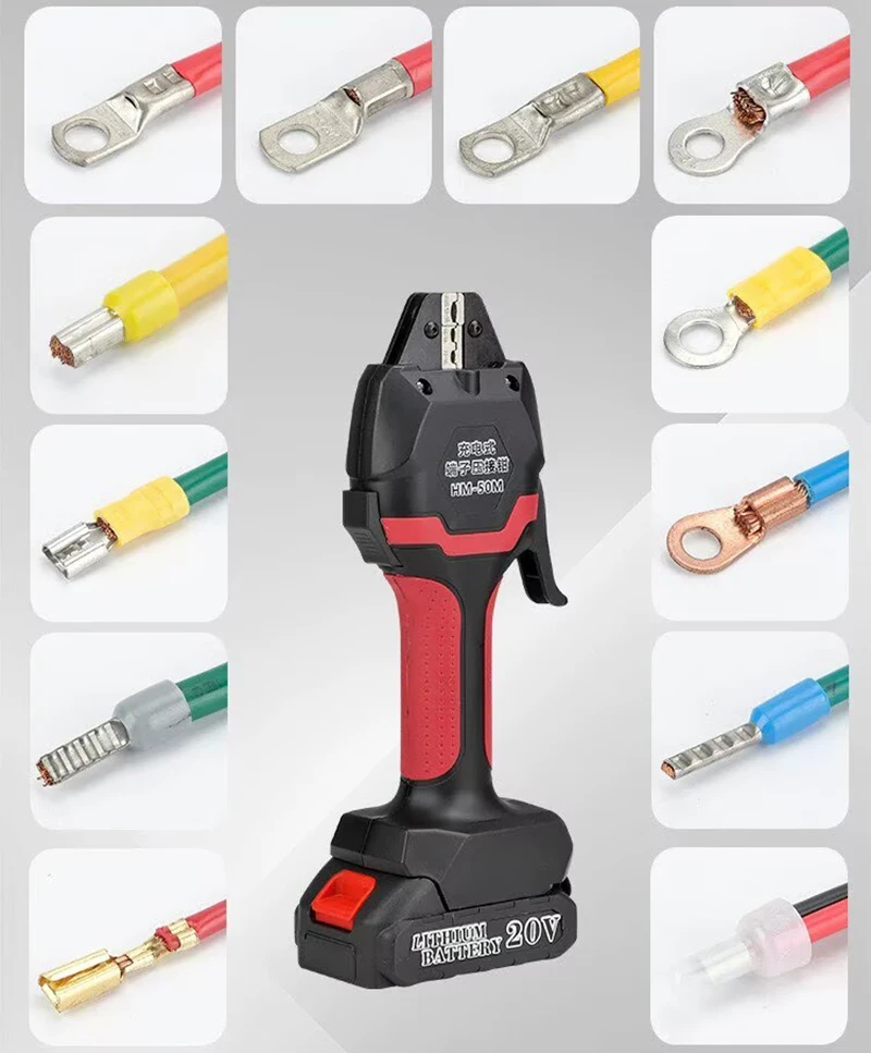 Pre insulated/Tubular/Bare Terminal Electric Hydraulic Crimping Machine HM-50M Portable Cold Pressed Terminal Crimping Pliers
