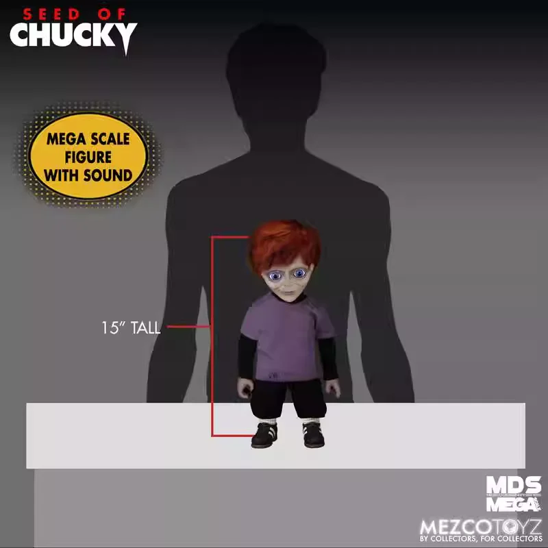 Mezco 78045 Chucky Glen 1/1 مقياس تشاكي ساوند دمية-شكل الحركة 38 سم