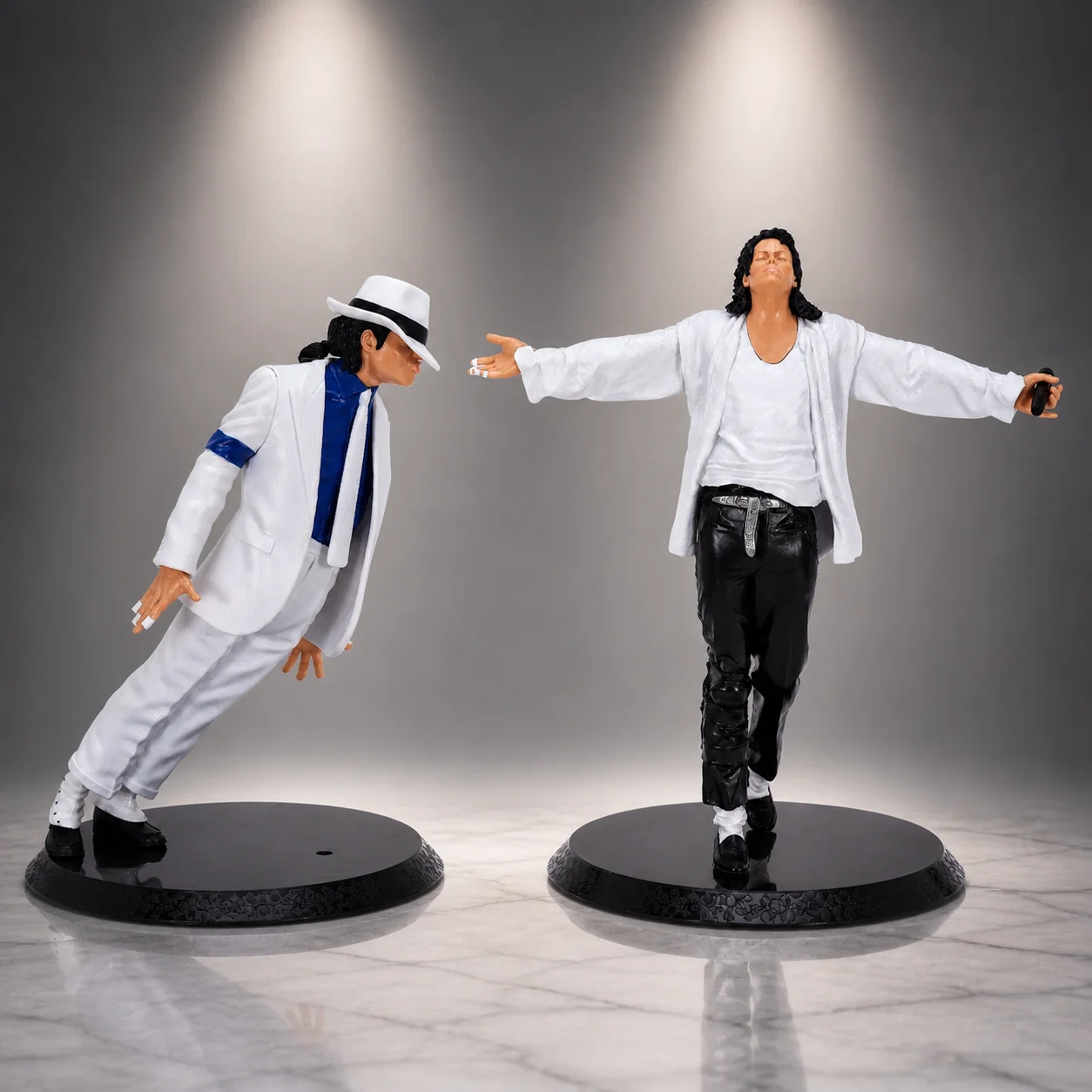 

Michael Jackson Smooth Criminal Lean Open Arms Anime Action Figure Model Statue Desktop Ornament Collectible Small Gift Halloween Christmas Valentine's Day Gift Decoration