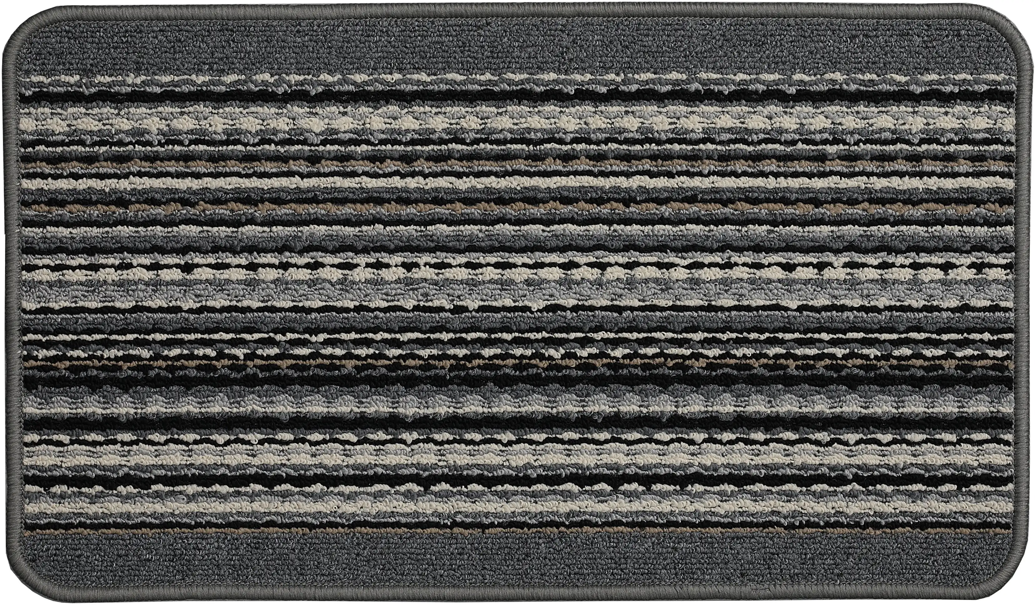 

Apollo Striped Indoor Polypropylene Area Rug, Grey, 17.4 x 30