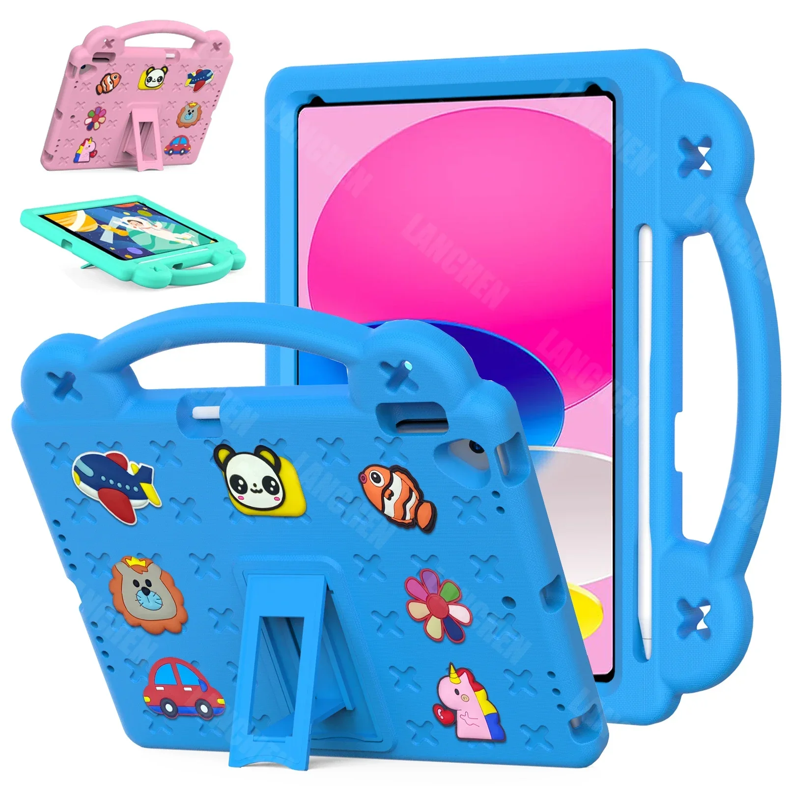 

For iPad Air 5 Case 2022 For iPad 10th 9th 8th 7th Gen Pro 11 inch 2024 2020 2021 Mini 6 5 4 3 10.5 Air 2 9.7 Air 4 kids Cover