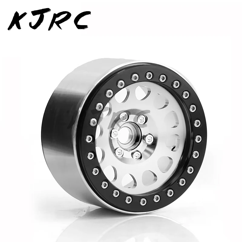 RC Car 2.2 Beadlock Wheel Rim 4Pcs CNC Aluminum Alloy for 1/10 RC Crawler Car Axial SCX10 90046 AXI03007 TRX4 VS4-10 Redcat Gen8