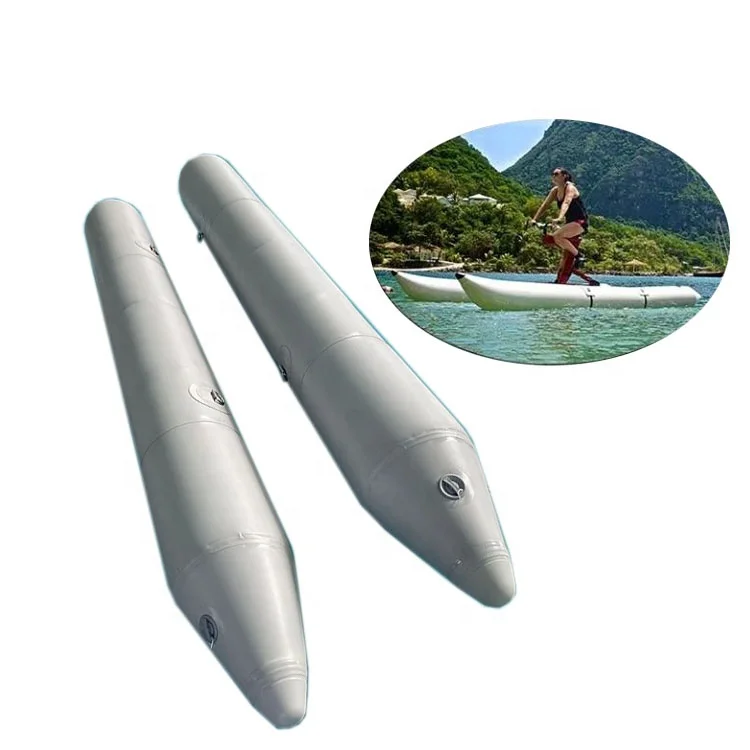 Customized Color Bend Top Durable PVC Vinyl Floating Airtight Inflatable Pontoon Floats 14ft Long 2.3ft Diameter for 2 Paddlers