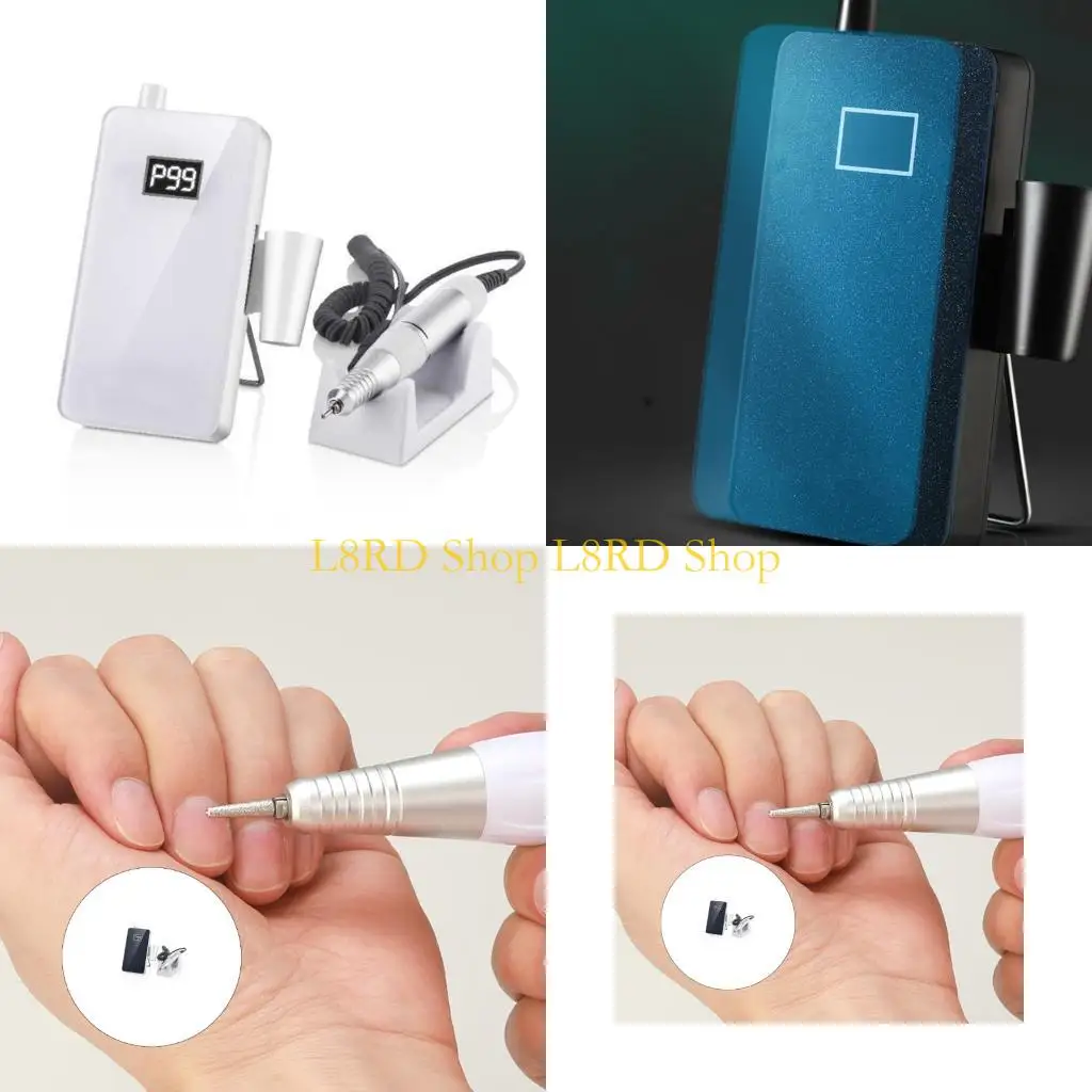 

L8RD Высокоэффективный электрический буфер для ногтей, шлифовальный станок для ногтей, полировщик для салонного качества