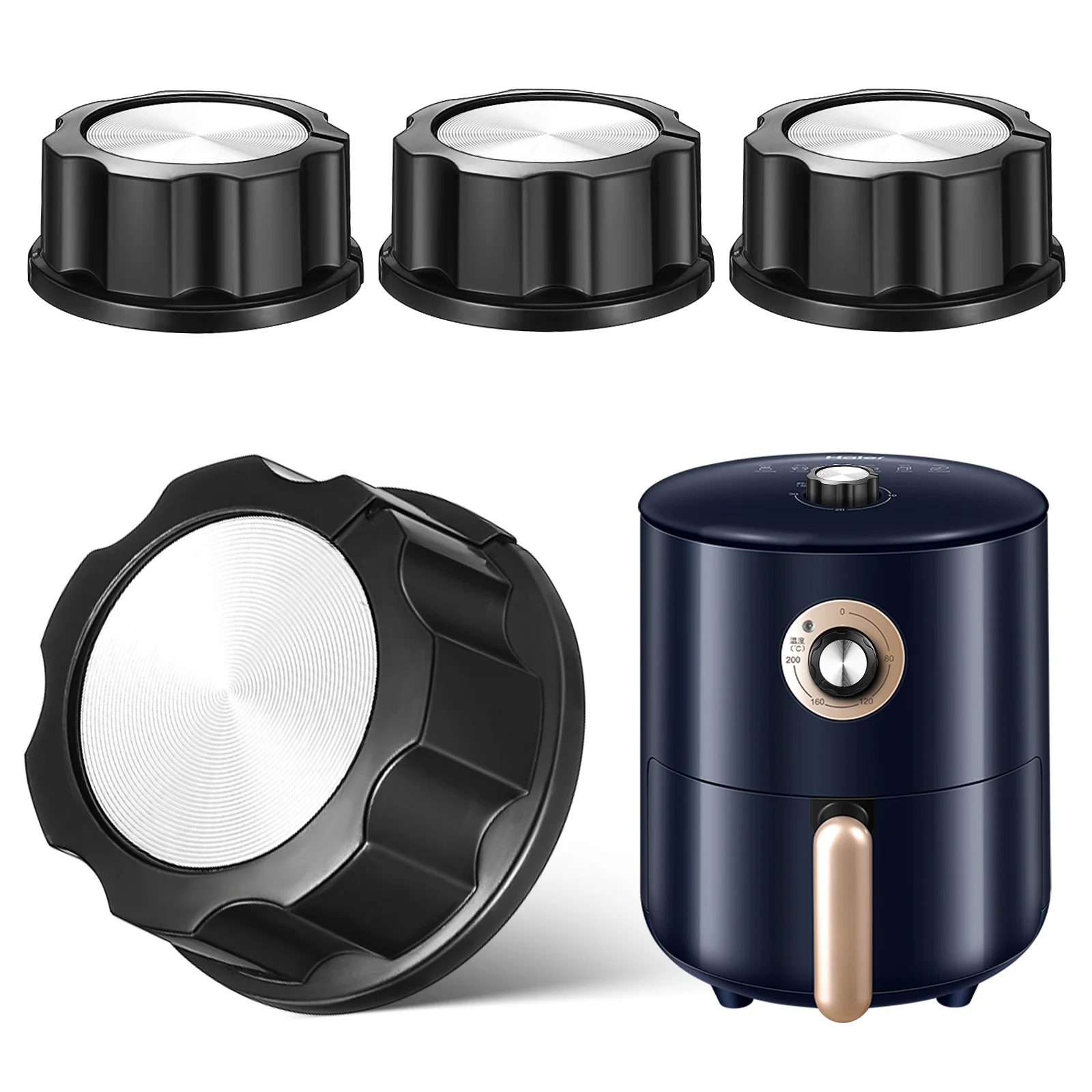 

4Pcs Universal Oven Knobs Replacement Stove Button for Electric Gas Cooktop Air Fryer Burner Handle