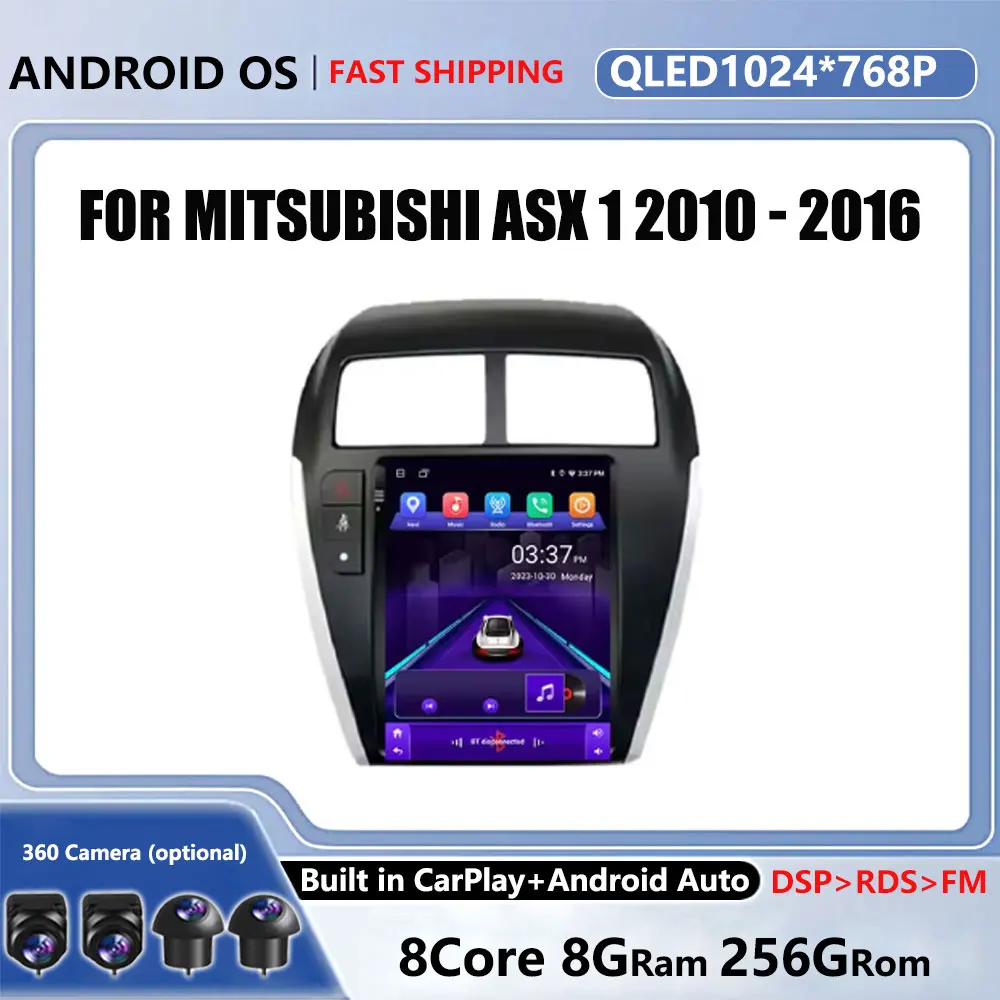 9.7 4G Android OS For Mitsubishi ASX 1 2010 - 2016 for Style Scree Car System Radio Video Multimedia Navigation Wireless Carplay