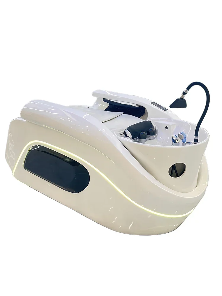 

Intelligent electric hair salon dedicated fully automatic fumigation and steaming water circulation head massage shampoo bed