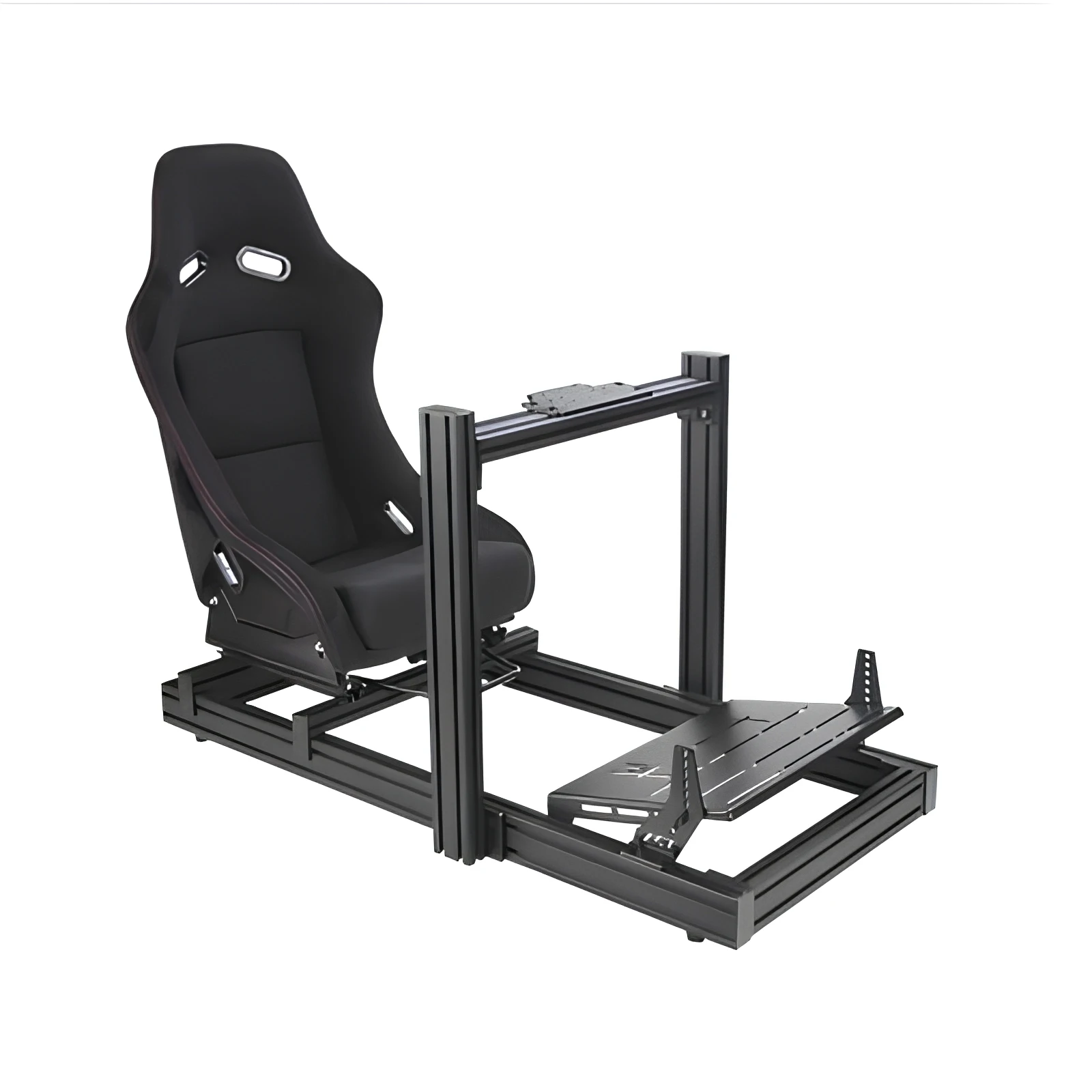 Indoor Sport Sim Racing Cockpit With Adjustable Pedals Customizable Metal Sim Racing Rig Frame Frame For Driving Gaming