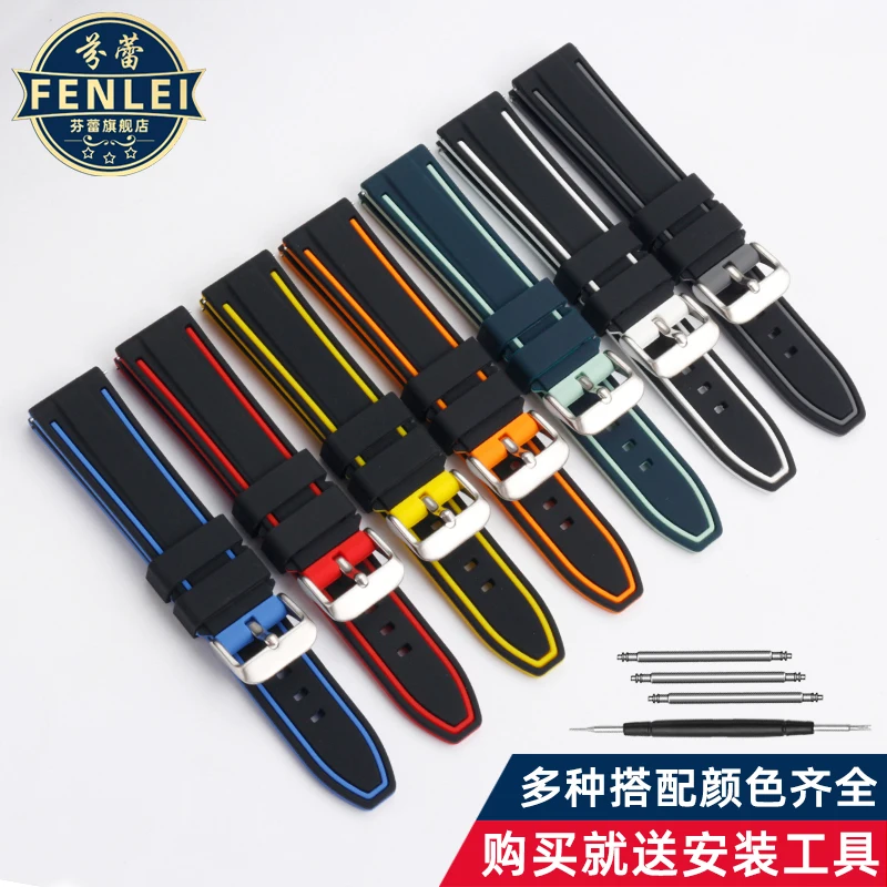 Correa de reloj de silicona de liberación rápida para hombres, correa de reloj de goma, marca Co, Blancpain Five Ocean, 50 brazas, 22MM, Bnad