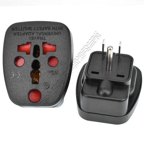 Adaptador de enchufe de viaje de EE. UU. UE/REINO UNIDO/AU/in/CN/JP/Asia/Italia/Brasil grande Sudáfrica a EE. UU. 3 pines enchufe de pared internacional 10A 250v