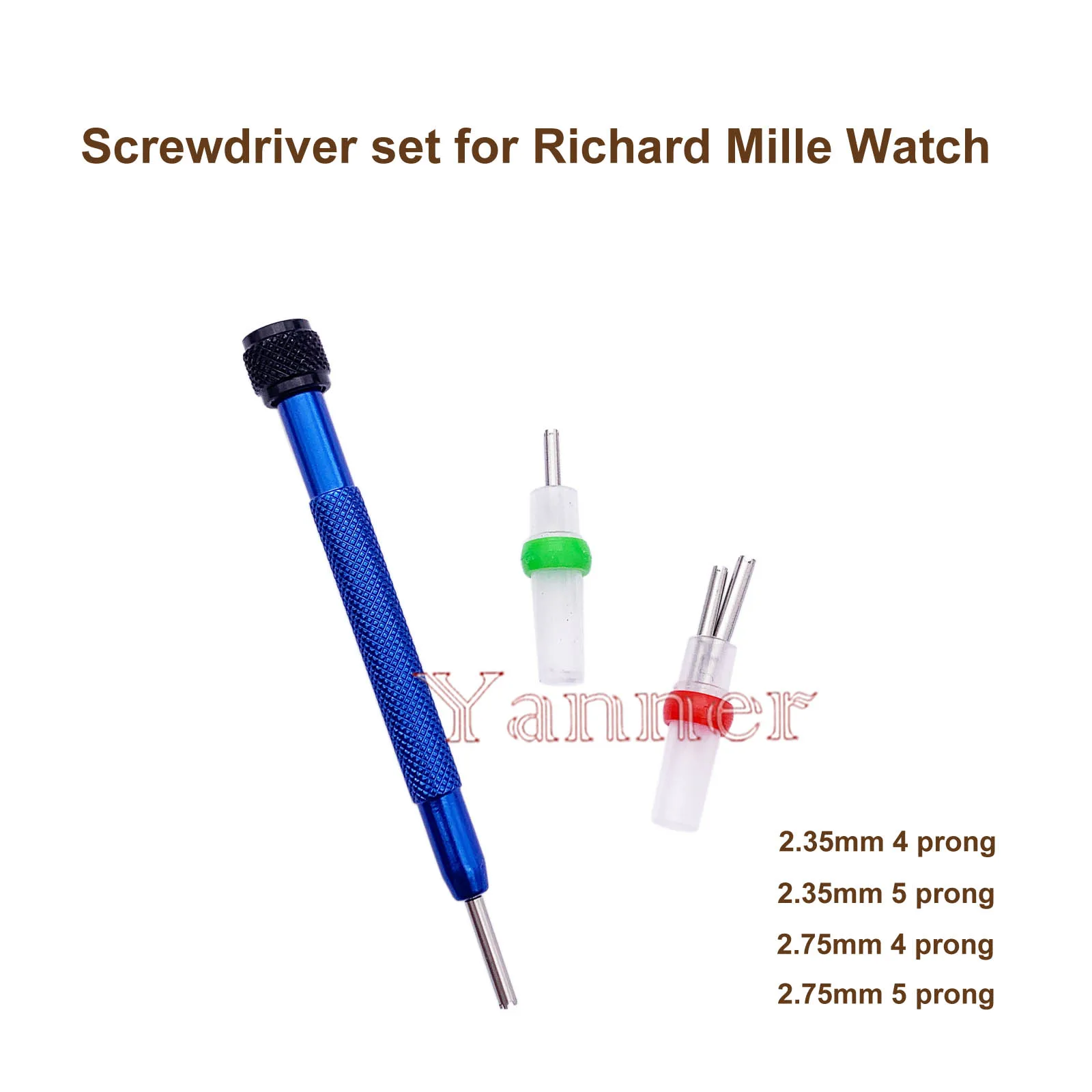 Set of 5 Richard Mille Watch Screwdrivers Set Watch Repair Tool Opener Screwdriver For RM Stainless Steel Screwdrivers With Diff