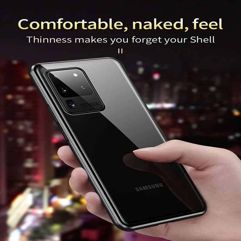 Magnetic Case for Samsung Galaxy S23 S24Plus Note20 S22 S23Ultra S24Ultra S21 S23FE A52 A53 A54 A71 A14 Dual Glass Cover Privacy