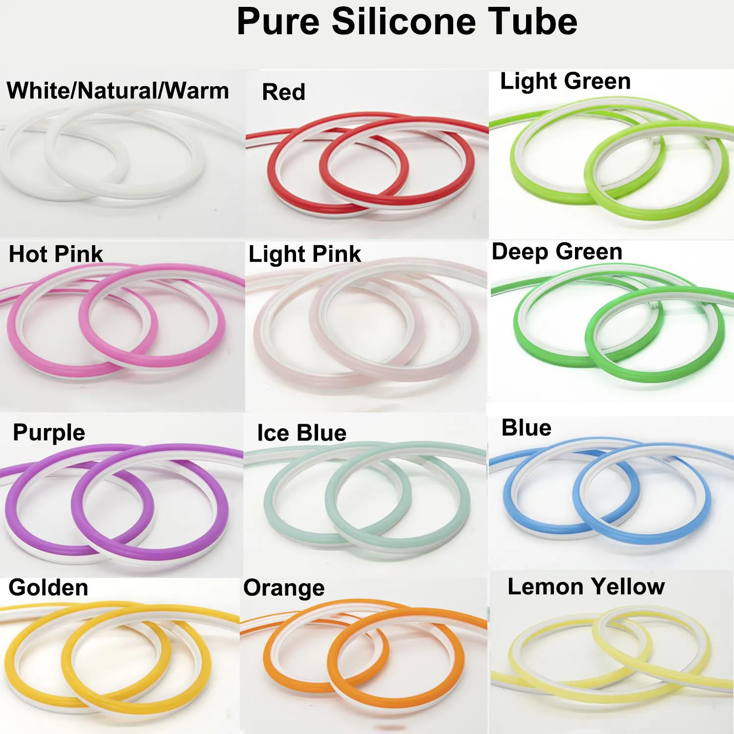50Meter 6mm Separate Silicone tube Neon Strip Flexible  soft led neon separated bendable Waterproof IP67 silicone tube