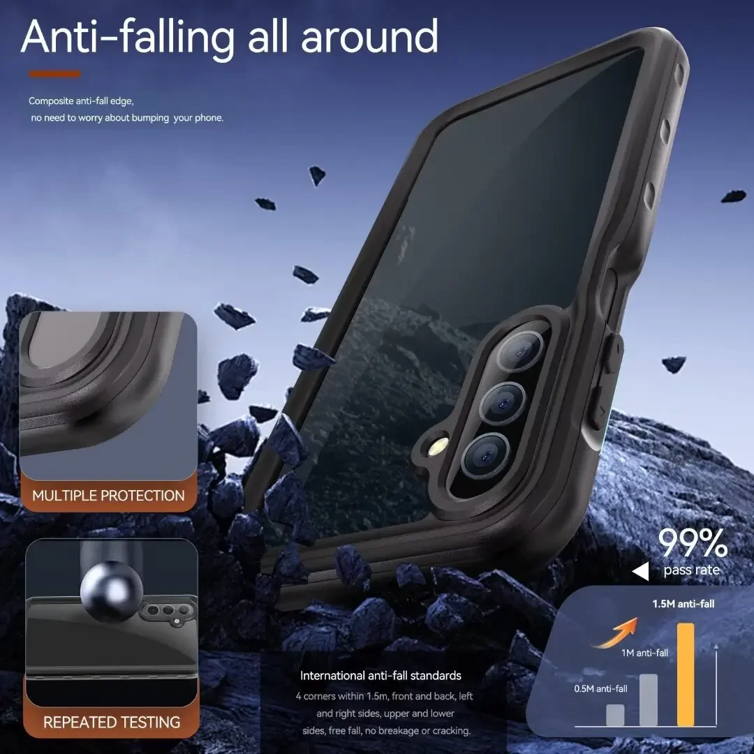 IP68 Waterproof Case For Samsung Galaxy S26 A16 5G S24 Ultra S23 FE Note 20 S25 Plus Diving Depth Underwater Swim Outdoor Cover