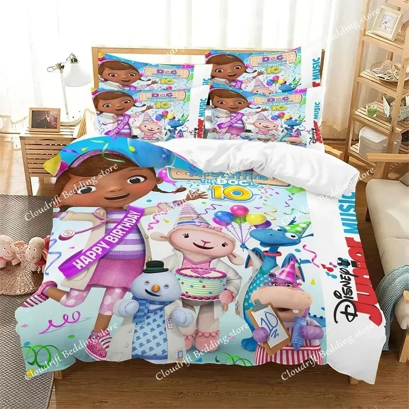 Music Doc McStuffins 3D Printed Duvet Case Pillowcase Bedding Set Twin Full Queen King Size For Bedroom Decor