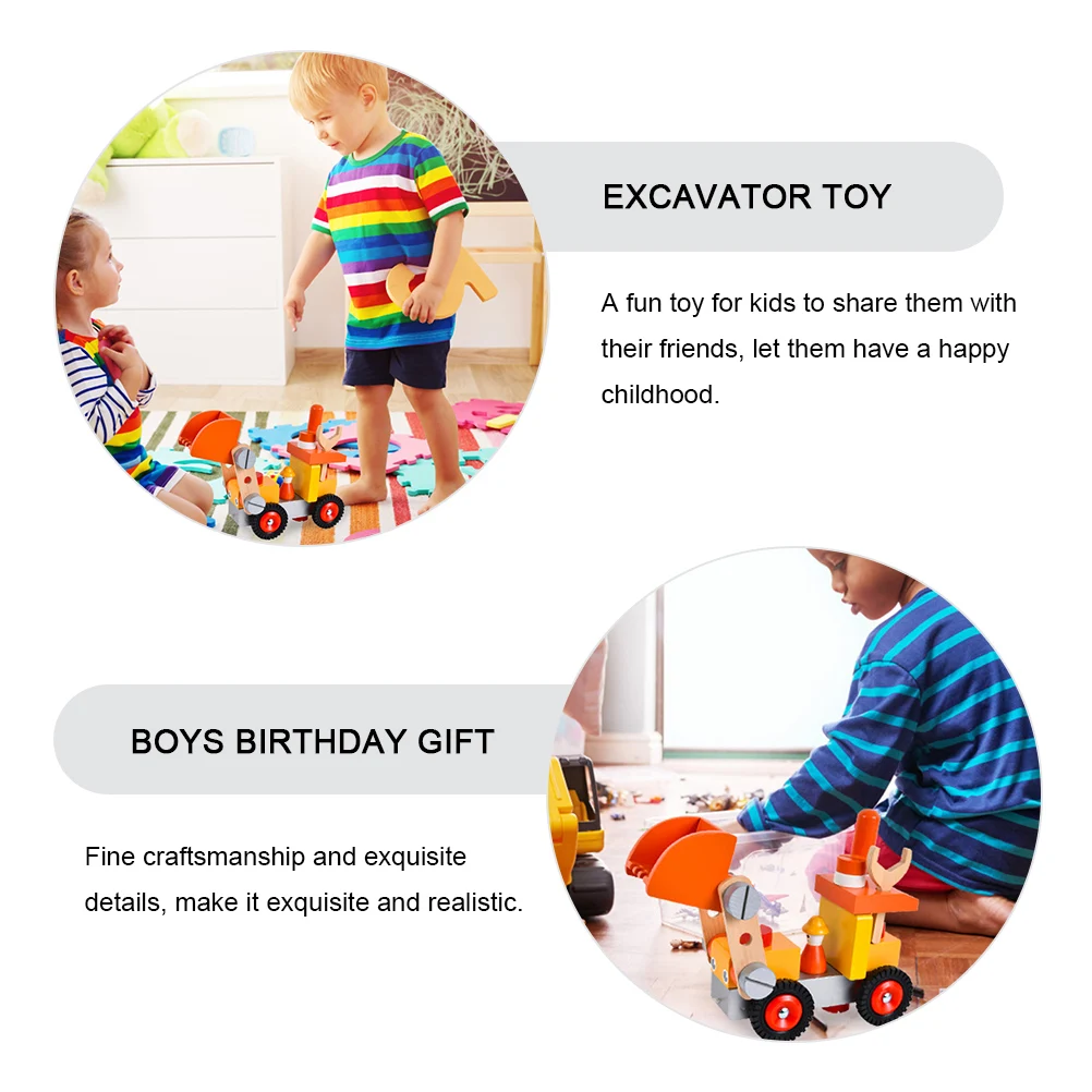 

Assembling Excavator Simulated Construction Vehicle Birthday Present Cognitive Toy Child