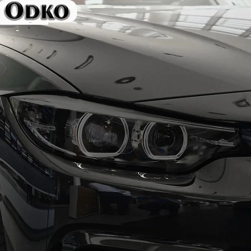 

For BMW F30 F31 G20 F10 F11 G30 F40 F32 F22 F36 F07 F34 G32 G11 G15 Car Headlight Tint Smoked Black Protective Film TPU Sticker
