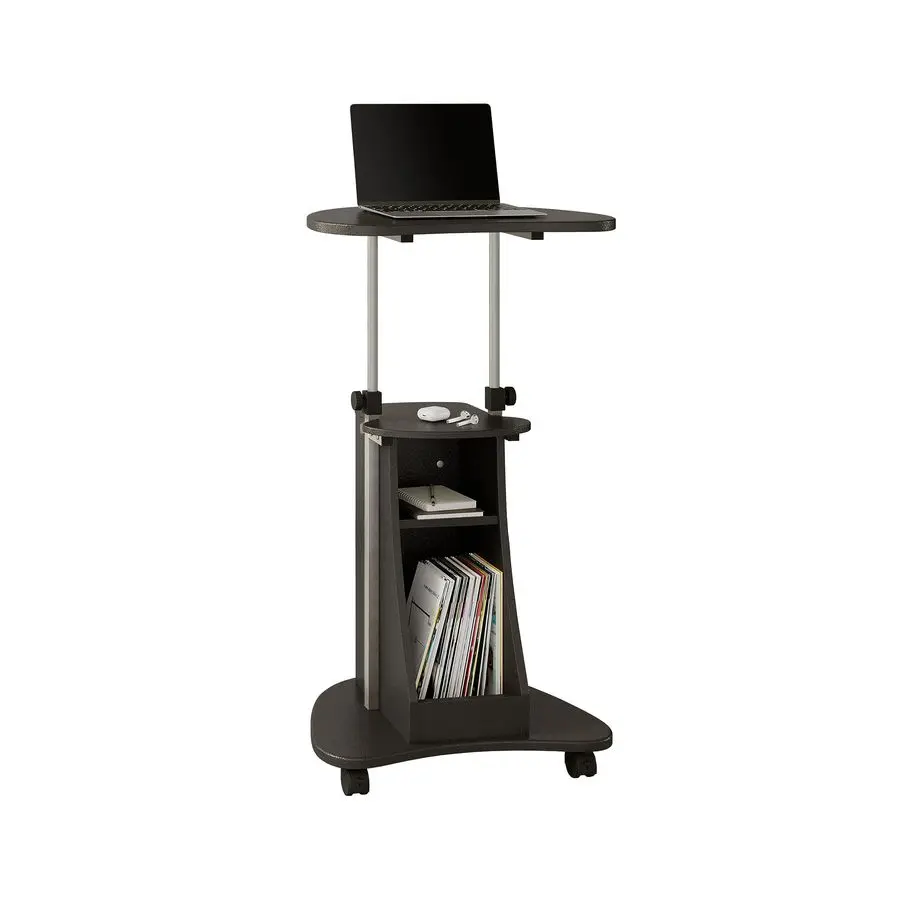 

SittoStand Rolling Adjustable Height Laptop Cart with Storage, Graphite, 22 x 16 x 46