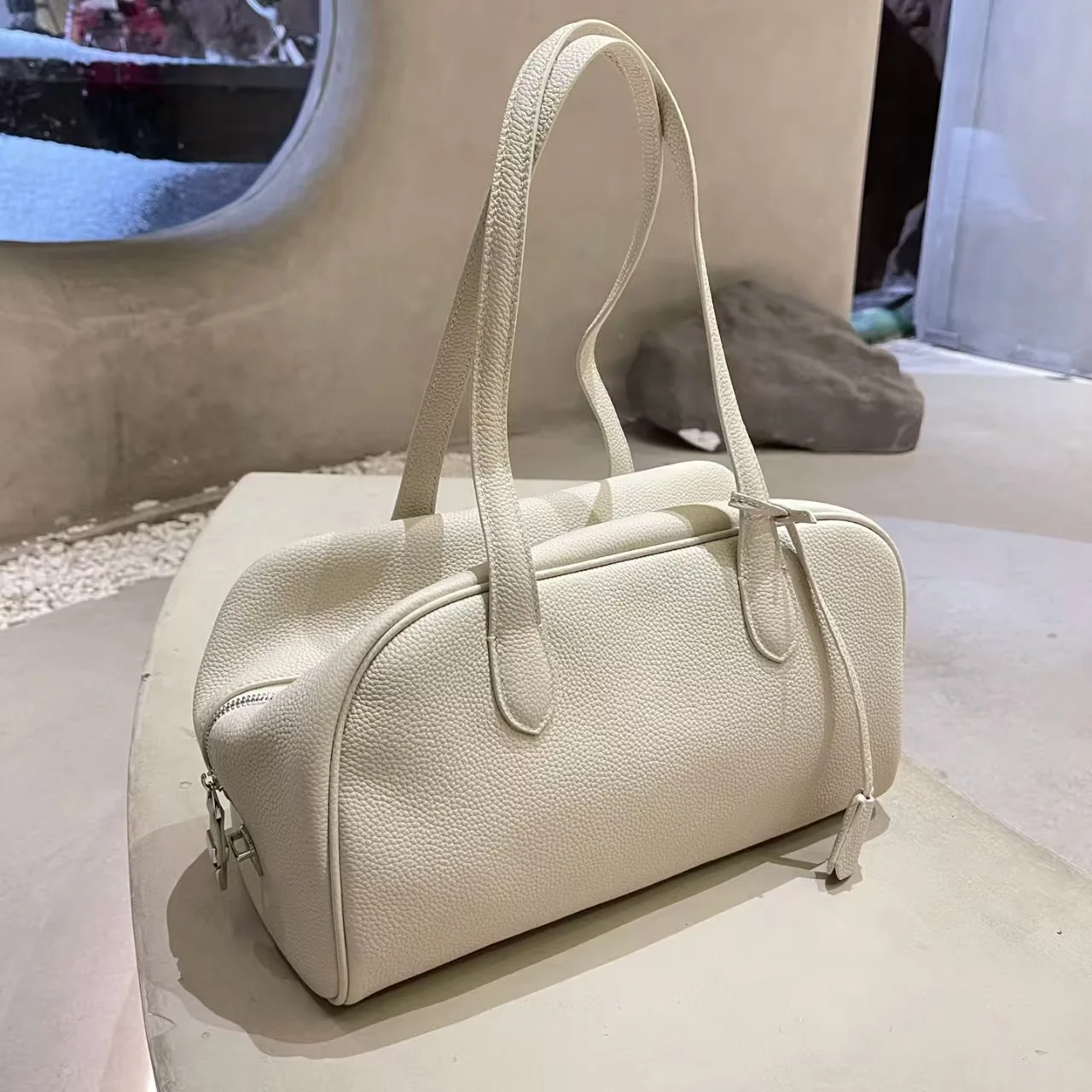 Luxury Designer Brand Ladies Genuine Leather Boston Underarm Bag for Woman Large Capacity Women's Shoulder Bag Fashion Handbag