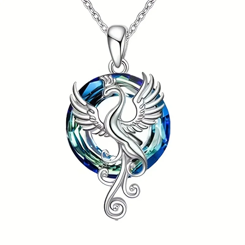 New Firebird Phoenix Pendant Colorful Crystal Ladies Necklace Trendy Party Accessories Couple Gifts Trendy Party Accessories