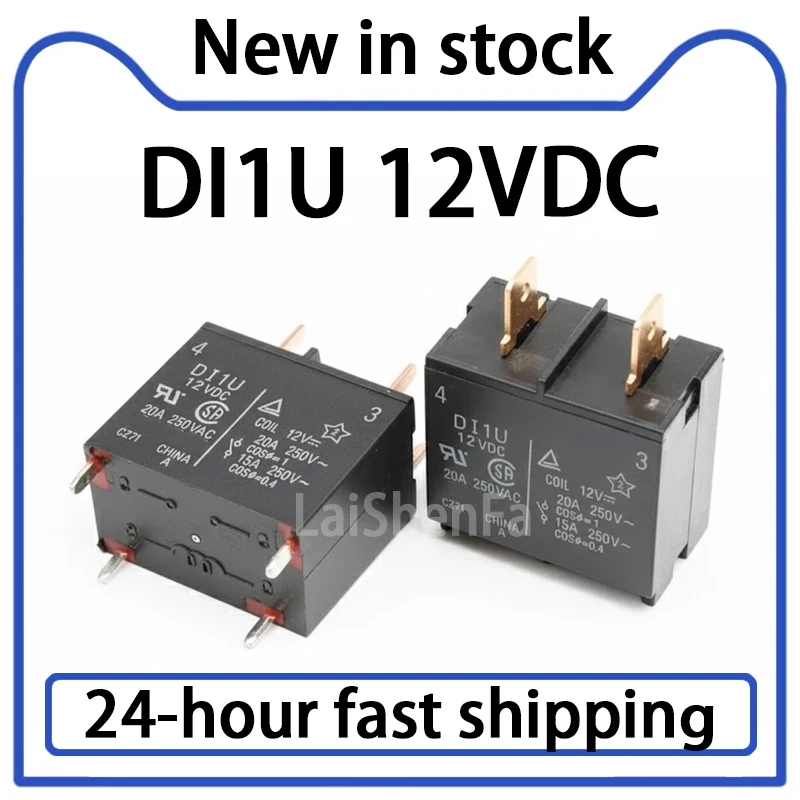 1PCS DI1U 12VDC Air Conditioning Water Heater Relay 4-pin 2-pin 20A Set Normally Open Stock