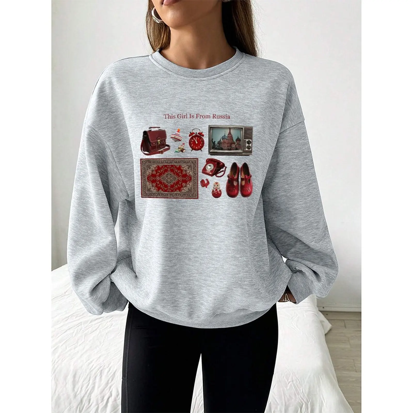 Y2k سترة نسائية برقبة دائرية ملابس شتوية مخملية غير رسمية ملابس خروج مريحة بأكمام طويلة ملابس نسائية للخريف 2025