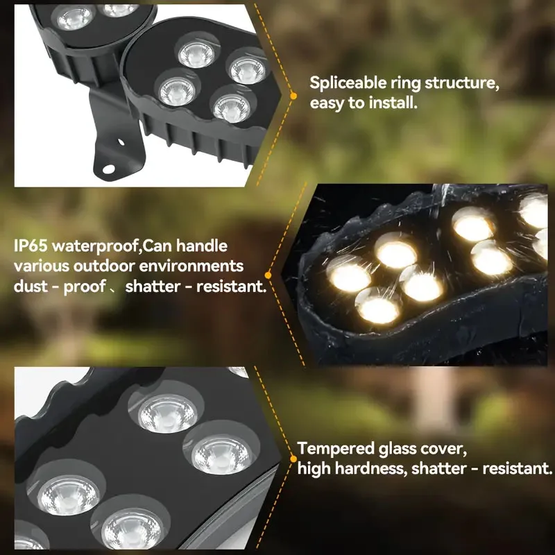 LED في الهواء الطلق عناق شجرة الأضواء الألومنيوم IP65 مقاوم للماء المناظر الطبيعية أضواء الحديقة للمسارات ساحات حديقة حديقة الديكور مصباح