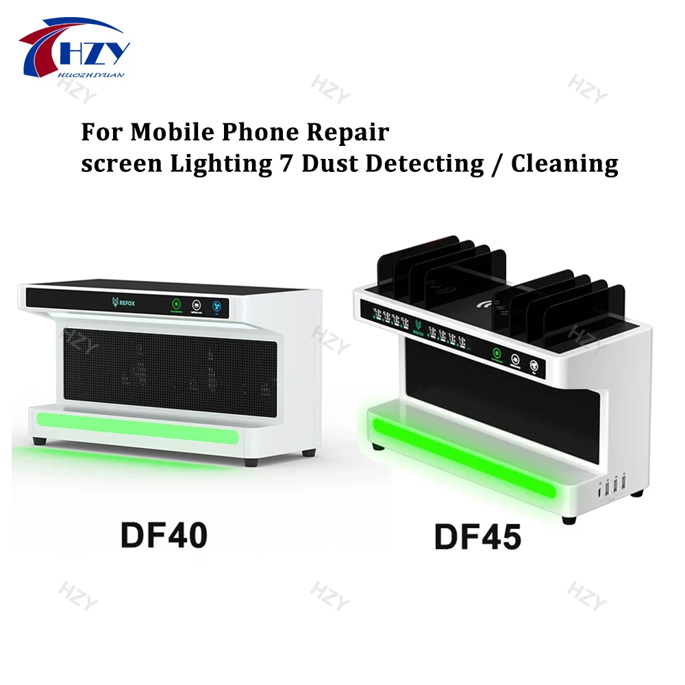 REFOX DF40 DF45 Desk Cleaner Anti Dust Checking Desktop For Phone ScreenLighting Dust Detecting Cleaning Repair Workbench Tools