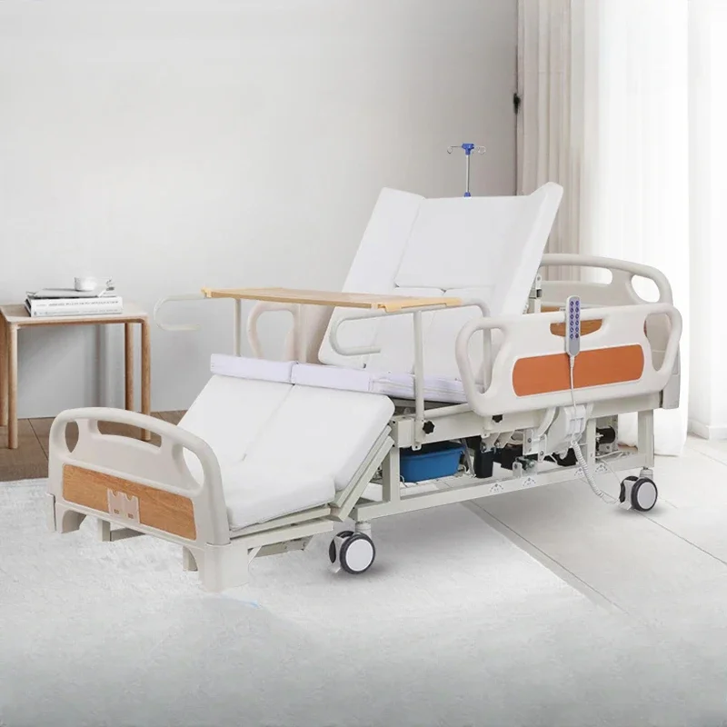 Electric medical bed nursing elderly bed, household hospital bed, lifting medical, manual turning over paralyzed patient bed