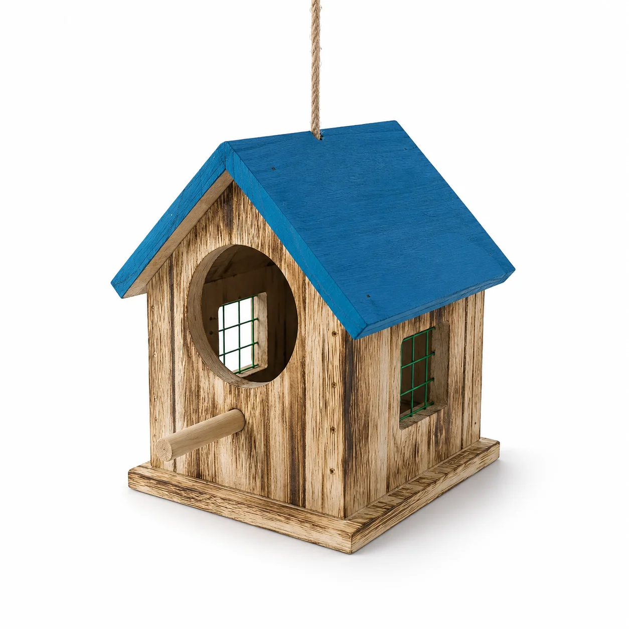Caja de Madera Sólida para Pájaros, Casa para Pájaros, Caja de Anidación Aislada Resistente a la Intemperie para Pájaros Pequeños, Nido para Pájaros
