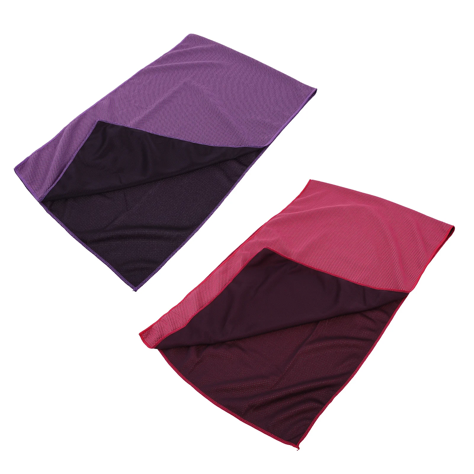 

2Pcs Cooling Towels Sweat Absorbent Breathable Fast Dry Lightweight Gym Fitness Workout Sports Cooling Towel for Running Travel