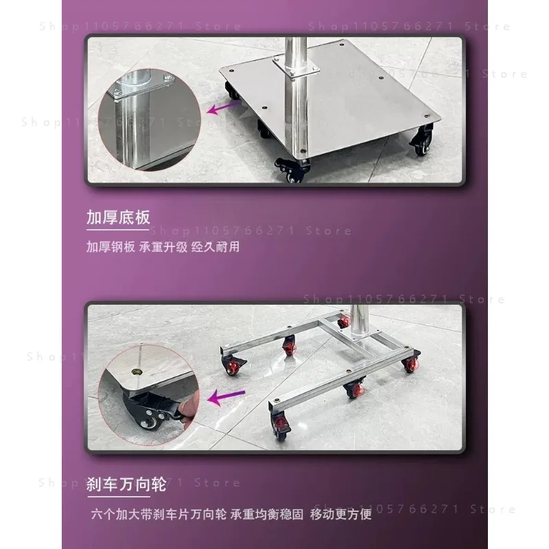 Increase the load-bearing solid doll figure three-dimensional bracket  lengthen the adjustable height mobile six-wheel lifting