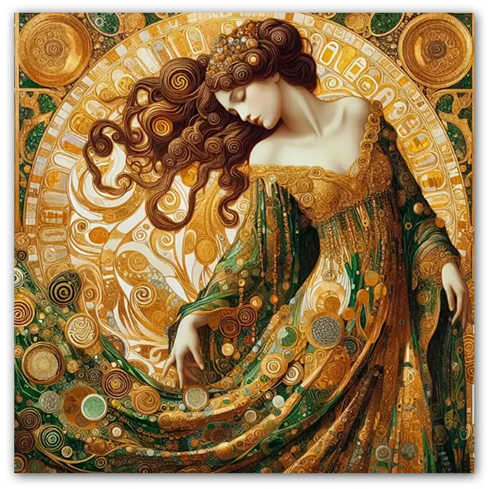 Gustav Klimt's Sleep Woman diamond painting full square/Round Diamond Mosaic diy portrait Art Jewelry cross stitch Home decor