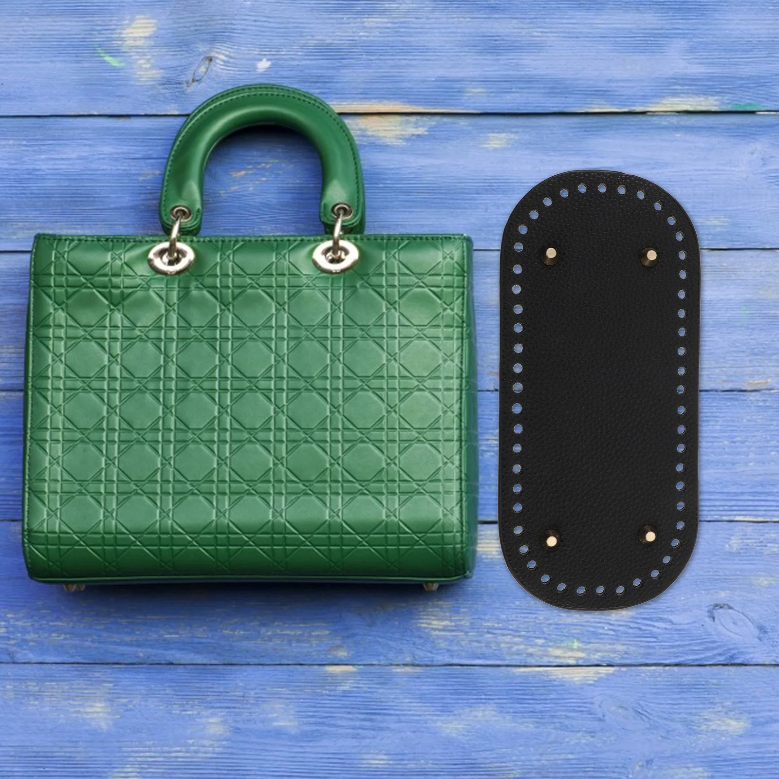 

2Pcs Bag Bottom Base Premium Material Wear Resistant Beautiful Color Delicate Design Fashionable Gift DIY Bag Material