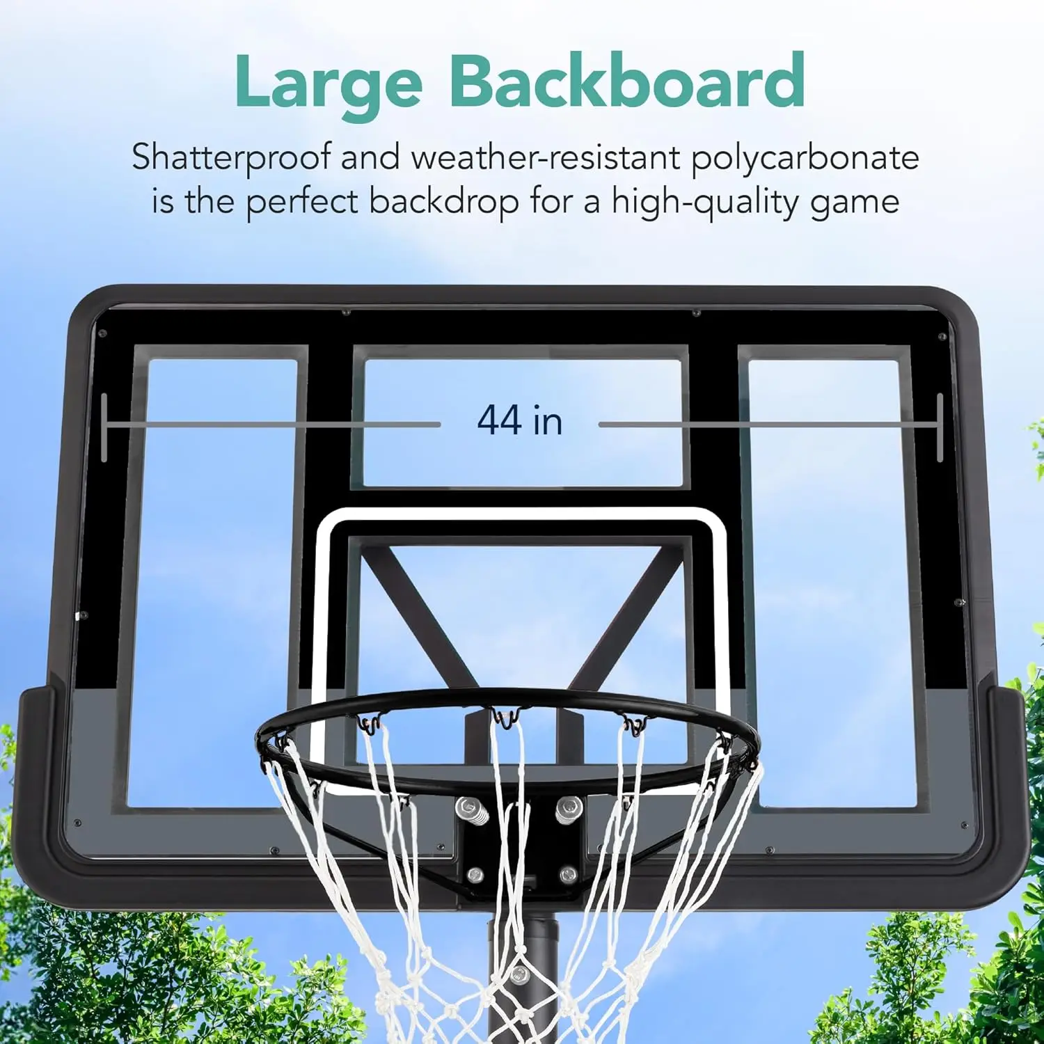 10ft Regulation Basketball Hoop, 7.5-10ft Height Adjustable Outdoor Goal w/Shock Absorbent Rim, Base Gel, 2 Wheels