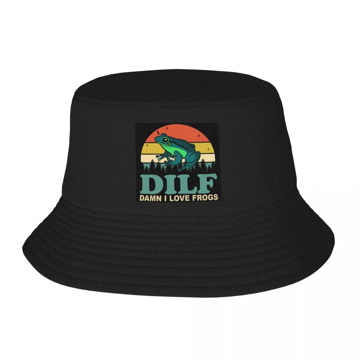 DILF Damn I Love Frogs Bucket Hats Panama For Man Woman Bob Hats Autumn Fisherman Hats Summer Beach Fishing Unisex Caps