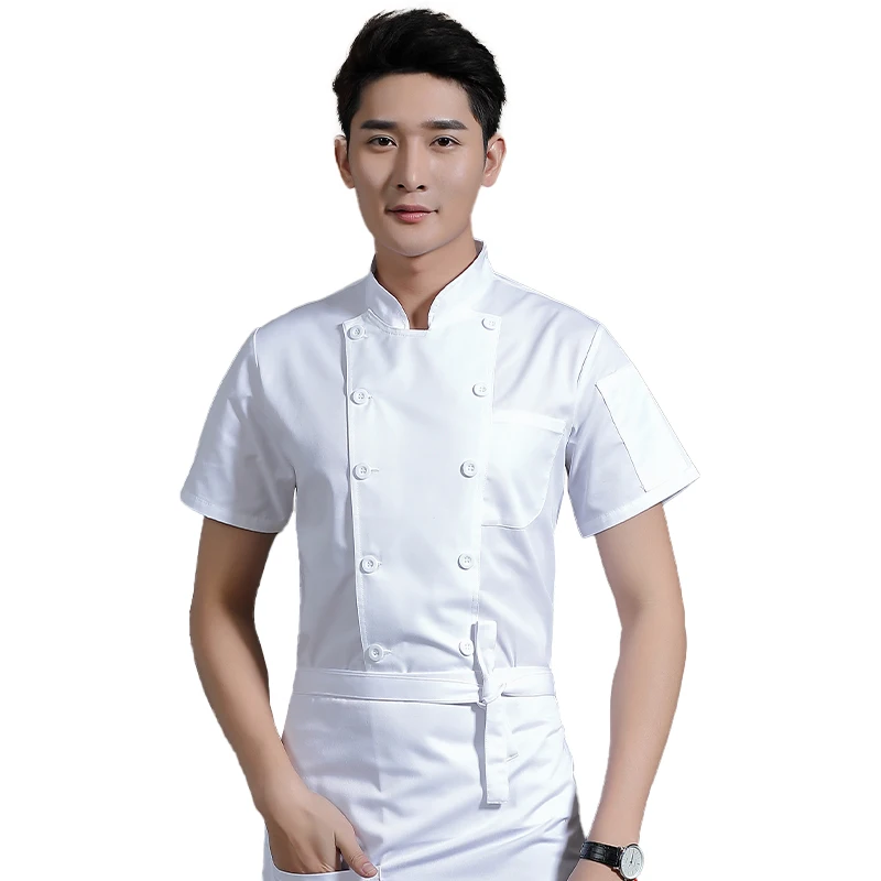 Chaqueta de Chef para hombre, uniforme de Chef para restaurante, Hotel, ropa de cocina, Catering, camisa de Chef, monos de panadería