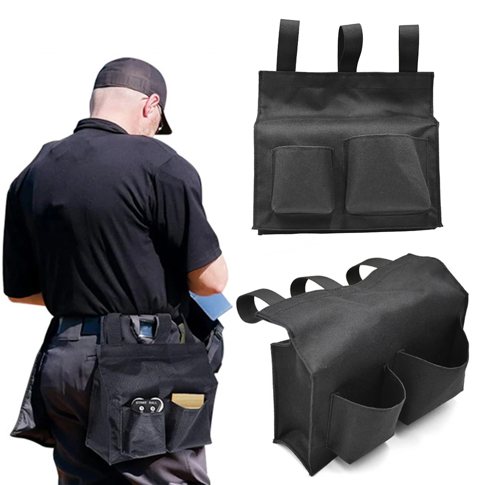 

Baseball Umpire Ball Bag with 2 Pockets Oxford Cloth Umpire Ball Bag Large Capacity Black Umpire Ball Bag Baseball Accessories
