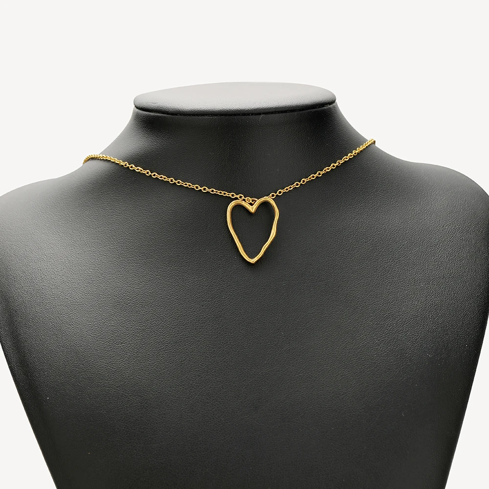 5 Stück Edelstahl Große Herz-Hohlanhänger Verbindungsstücke für DIY Schmuckzubehör Damen Halsketten Ohrringe Bastelzubehör – Detail 6