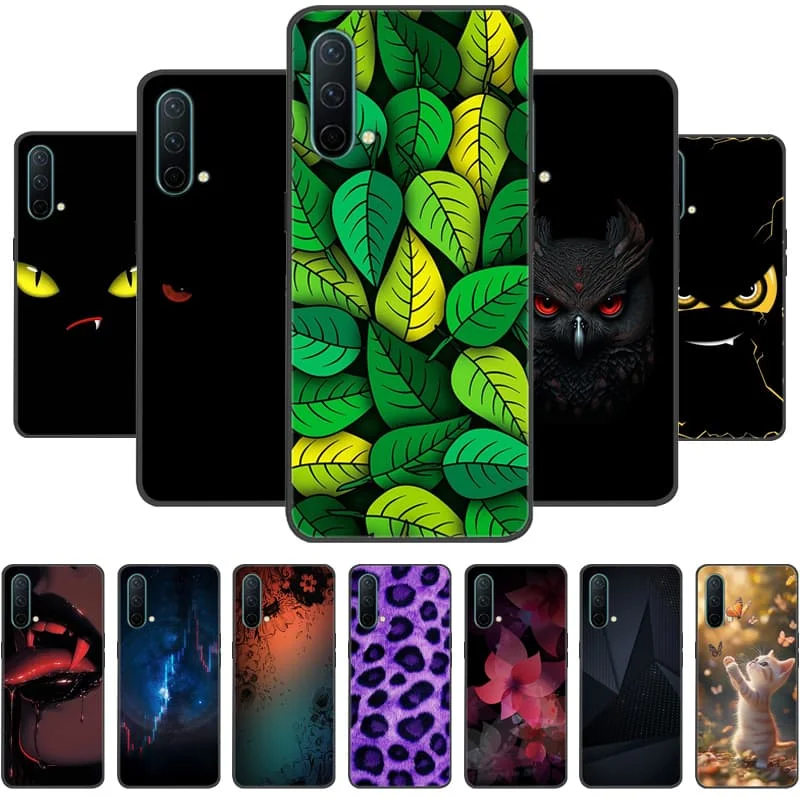 Para Oneplus Nord CE 5G funda negra León Lobo fundas traseras suaves de silicona para Oneplus Nord CE 5G funda protectora para teléfono